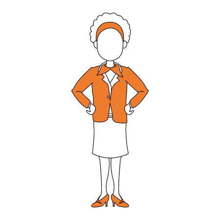 Business woman cartoon icon vector illustration graphic designのイラスト素材