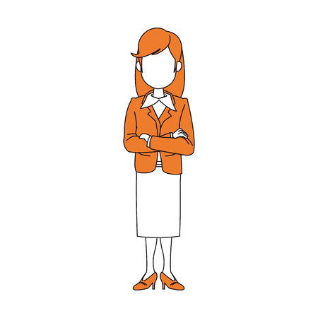 Business woman cartoon icon vector illustration graphic designのイラスト素材