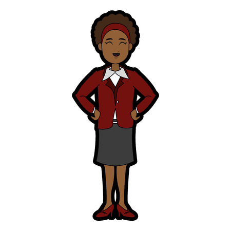 Business woman cartoon icon vector illustration graphic designのイラスト素材