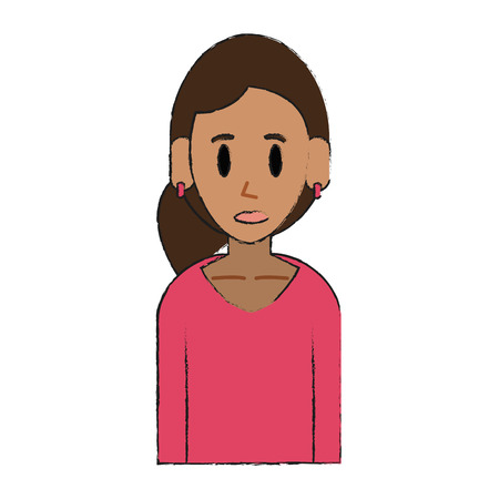 Young woman cartoon icon vector illustration graphic designのイラスト素材