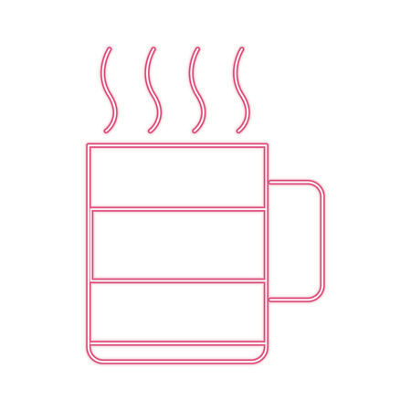 Coffee mug symbol line icon vector illustration graphicのイラスト素材
