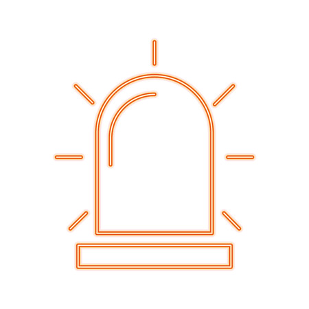 Alarm siren isolated line icon vector illustration graphicのイラスト素材