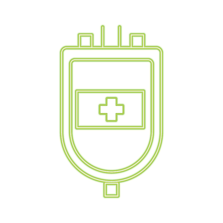 Medical blood bag line icon vector illustration graphicのイラスト素材