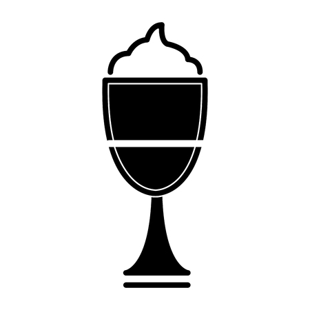 Milkshake cup symbol line icon vector illustration graphicのイラスト素材