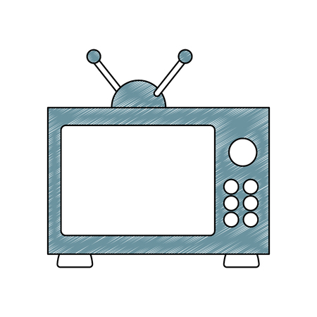 Vintage tv symbol icon vector illustration graphic designのイラスト素材