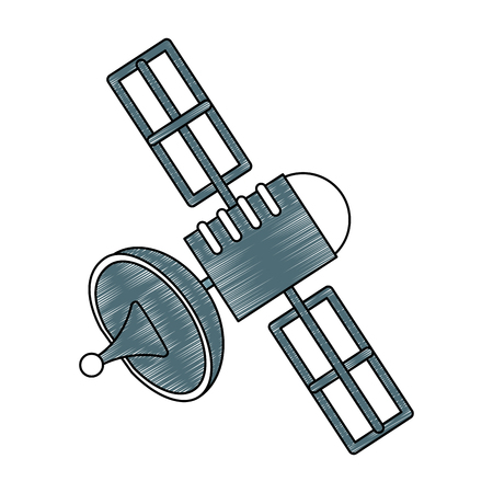 Telecommunication satellite symbol icon vector illustration graphic designのイラスト素材