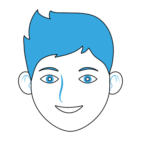 Man smiling cartoon iconのイラスト素材