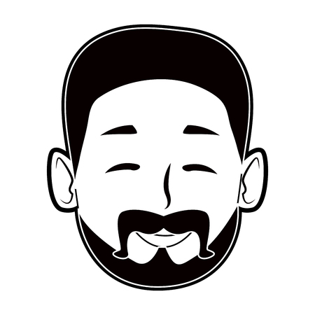 Man smiling cartoon iconのイラスト素材