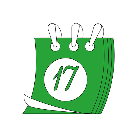 17th day on calendar icon illustration graphic designのイラスト素材