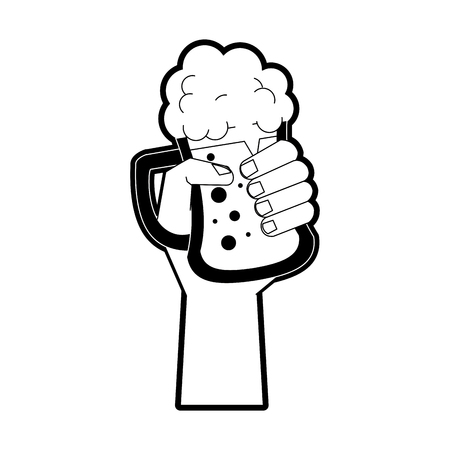 Hand with beer icon illustration graphic designのイラスト素材