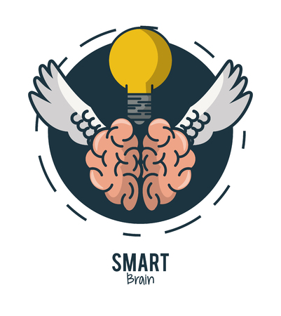 Smart brain ideas vector illustration graphic designのイラスト素材