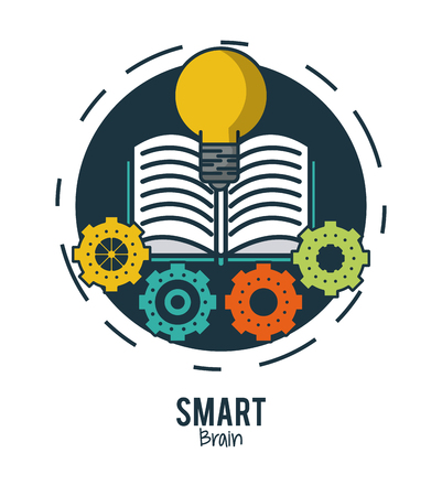 A Smart brain ideas vector illustration graphic design isolated on white background.のイラスト素材