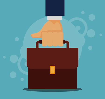 Hand holding briefcase vector illustration graphic designのイラスト素材