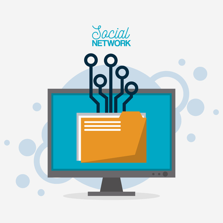 Social network and media vector illustration graphic designのイラスト素材