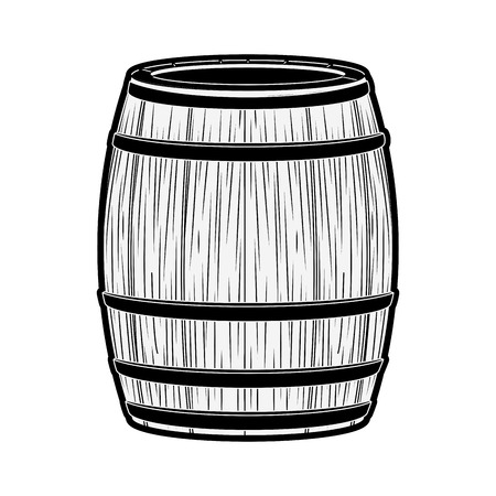Wooden barrel isolated icon vector illustration graphic designのイラスト素材
