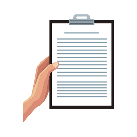 Hand with document board vector illustration graphic designのイラスト素材