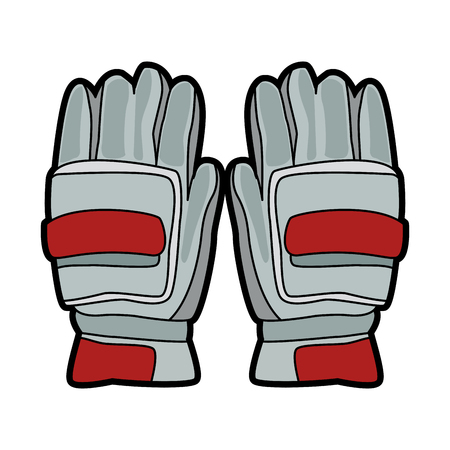 Cricket gloves equipment vector illustration graphic designのイラスト素材