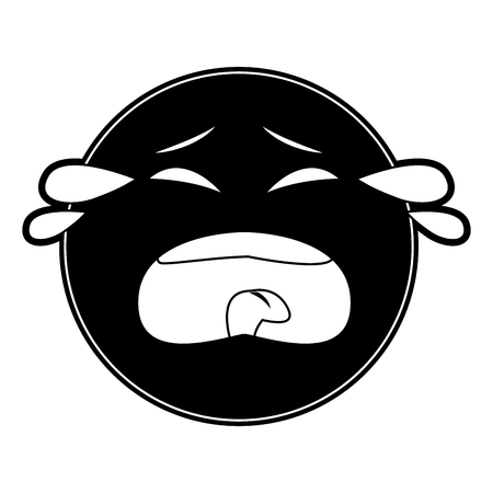 Emoji crying cartoon vector illustration graphic designのイラスト素材