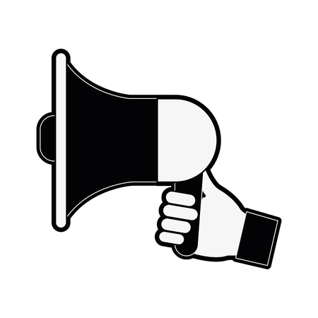 Hand holding bullhorn icon vector illustration graphic designのイラスト素材