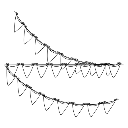 Decorative pennants isolated vector illustration graphic designのイラスト素材