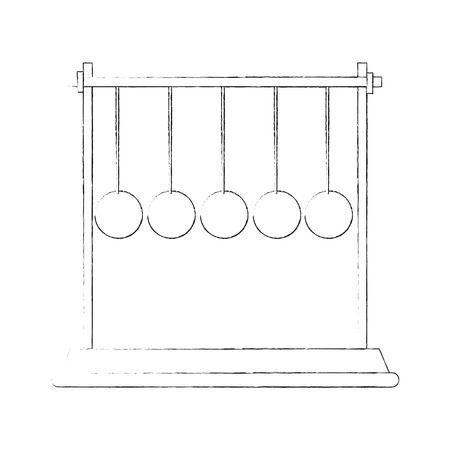 Newton cradle pendulum icon vector illustration graphic designのイラスト素材