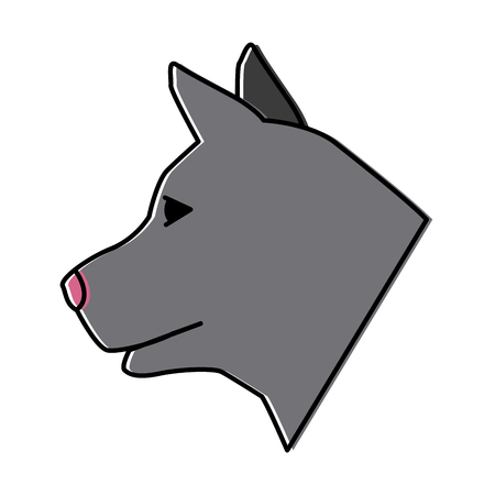 Wolf animal silhouette icon vector illustration graphic designのイラスト素材