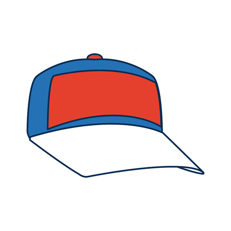 Baseball cap sport fashion clothing head vector illustration.のイラスト素材