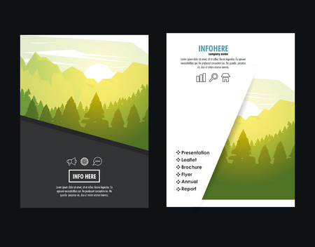 Forest brochure infographic vector illustration graphic designのイラスト素材