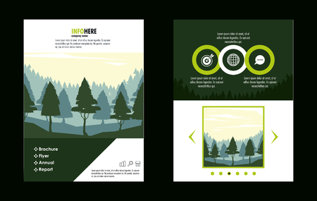 Forest brochure infographic vector illustration graphic designのイラスト素材