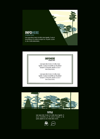 Forest brochure infographic vector illustration graphic designのイラスト素材