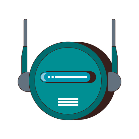 Funny robot cartoon vector illustration graphic designのイラスト素材