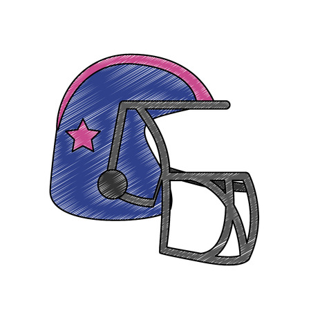 American football helmet vector illustration graphic designのイラスト素材