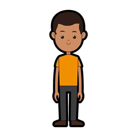 Cute boy cartoon vector illustration graphic designのイラスト素材