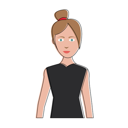 Fashion young woman vector illustration graphic designのイラスト素材
