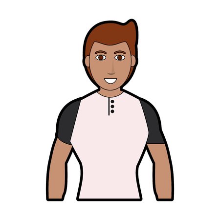 Young fashion man cartoon vector illustration graphic designのイラスト素材