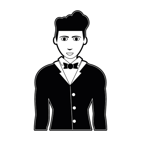 Man with elegant suit vector illustration graphic designのイラスト素材