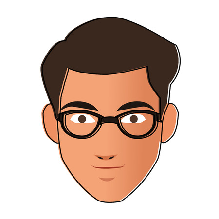 Man face cartoon vector illustration graphic designのイラスト素材