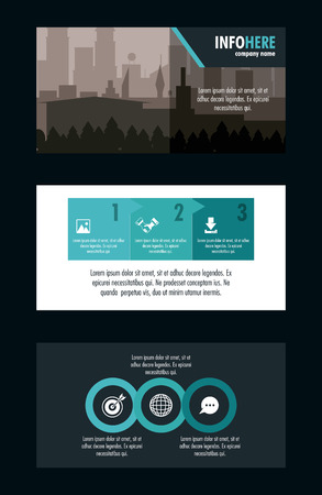 City brochure info-graphic vector illustration graphic design.のイラスト素材
