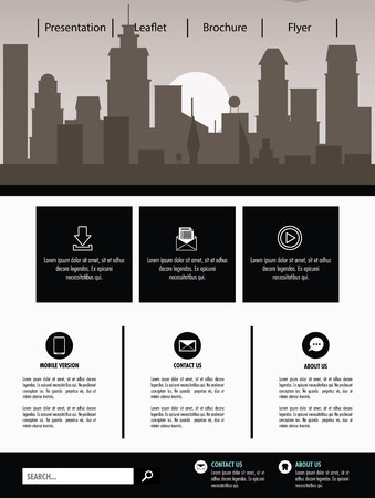 Urban website template vector illustration graphic design.のイラスト素材