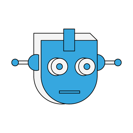 Funny robot cartoon vector illustration graphic designのイラスト素材