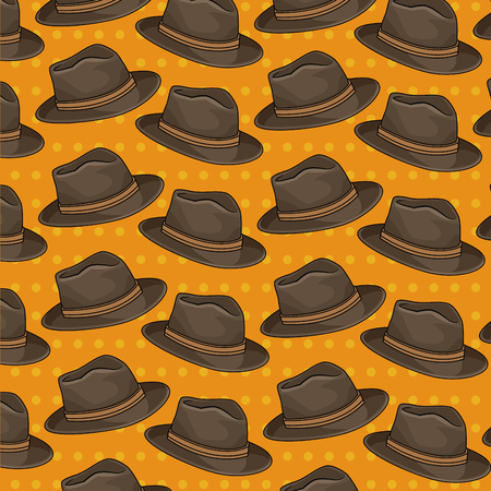 Pop art vintage hat background vector illustration graphic designのイラスト素材