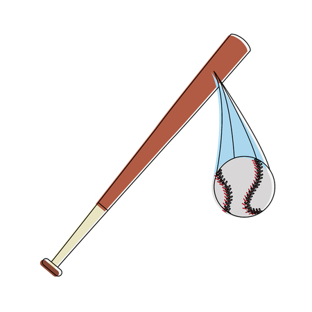 Baseball bat and ball vector illustration graphic designのイラスト素材