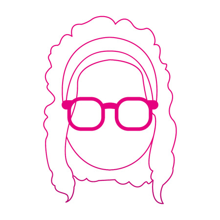 Faceless woman with glasses icon vector illustration graphic designのイラスト素材