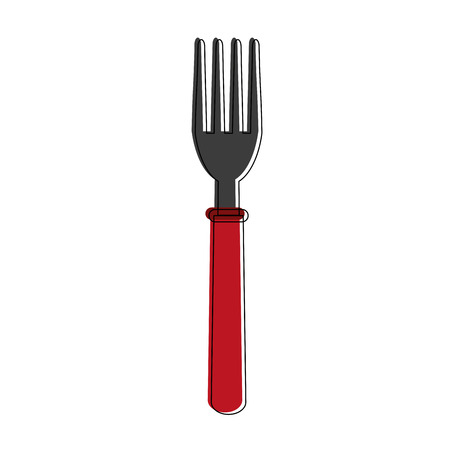 Fork cutlery utensil vector illustration graphic designのイラスト素材