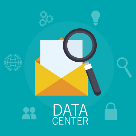 Datacenter servers technology vector illustration graphic designのイラスト素材