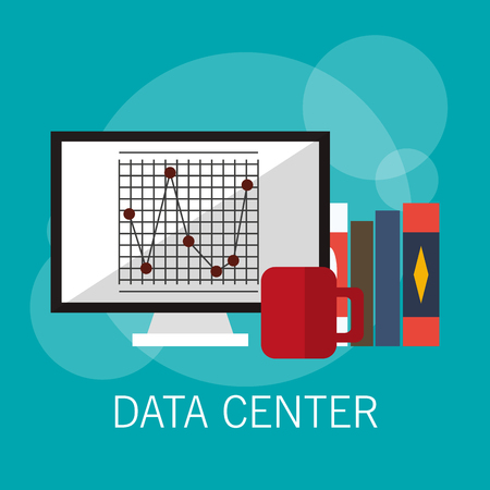 Datacenter servers technology vector illustration graphic designのイラスト素材