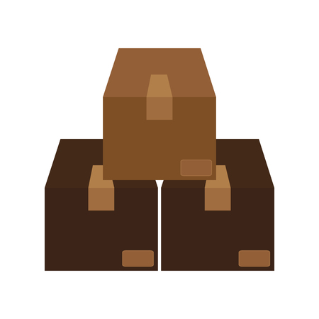Boxes piled up vector illustration graphic designのイラスト素材