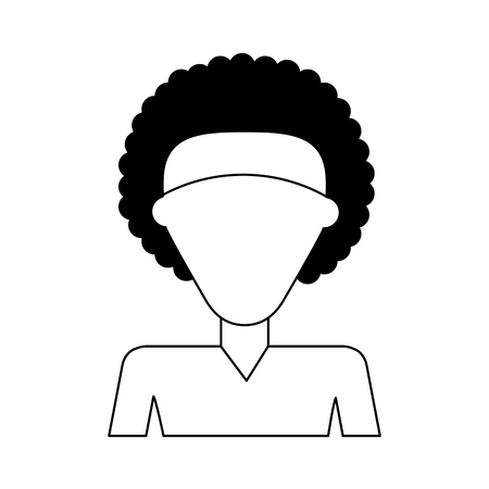 Woman faceless profile vector illustration graphic designのイラスト素材