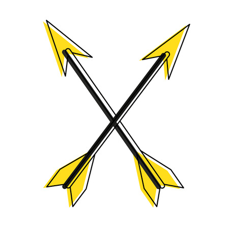 Bow arrows symbol vector illustration graphic designのイラスト素材