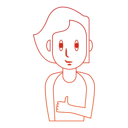 Young woman cartoon vector illustration graphic designのイラスト素材